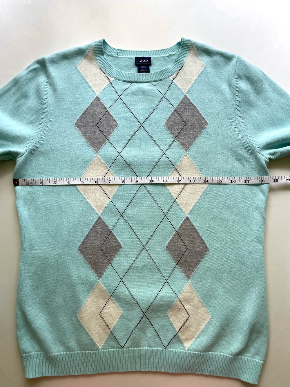 IZOD Argyle 100% Cotton Crewneck Sweater - Picture 6 of 8